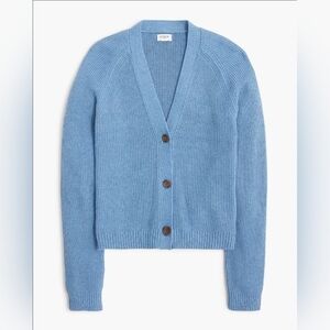 J. Crew Blue Women's Sweater Cotton-blend cardigan Oceanview